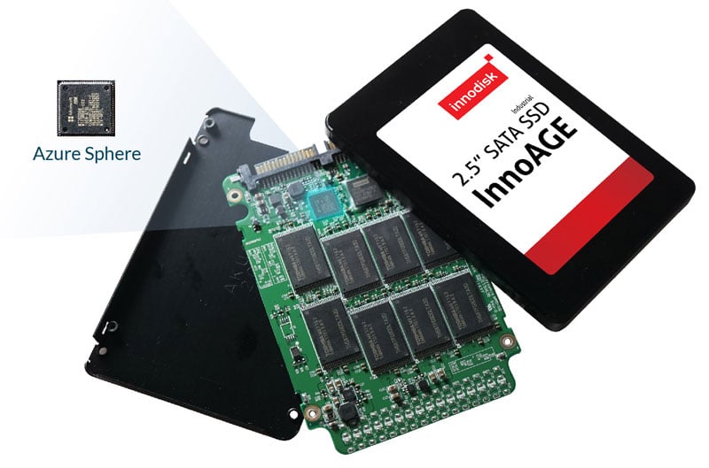 Innodisk InnoAGE SSD connected by Microsoft Azure Sphere